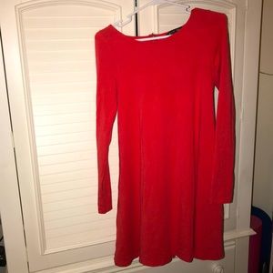 Red long sleeved dress